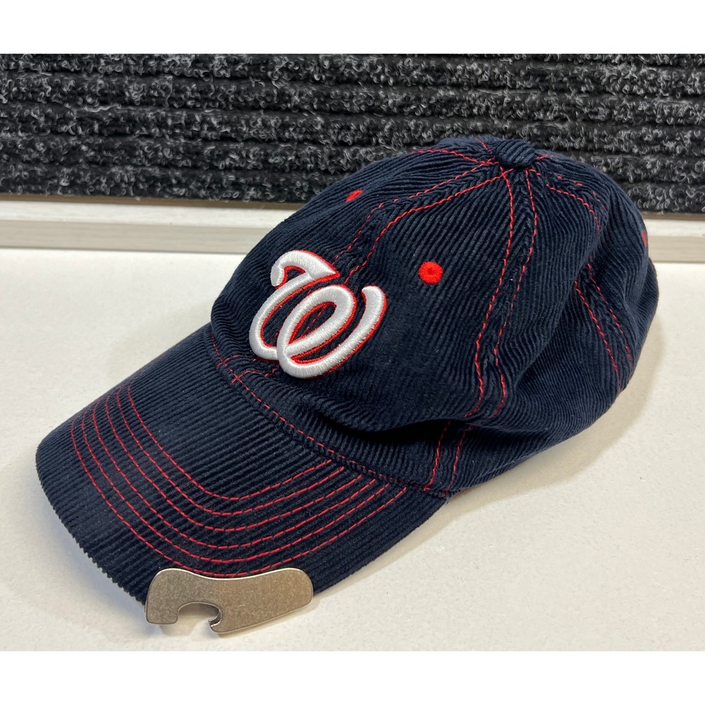 Washington Nationals Corduroy Baseball Cap Bottle Opener Miller Light Adjustable